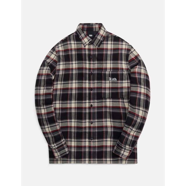 kith PlaidMix Luddle Button Down Black M