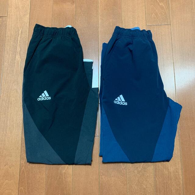 adidas(アディダス)のadidas  パンツ　kids160cm  ネイビー&ブラック　2本セット キッズ/ベビー/マタニティのキッズ服男の子用(90cm~)(パンツ/スパッツ)の商品写真