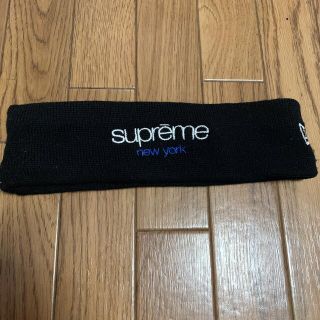 シュプリーム(Supreme)のsupreme クラシック ロゴ ヘアバンド 黒(ニット帽/ビーニー)