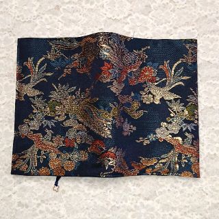 《文庫》金襴ｰ鳳凰 ブックカバー♪ハンドメイド(ブックカバー)