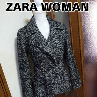 ザラ(ZARA)のZARA WOMAN パイピングジャケットコート(ピーコート)