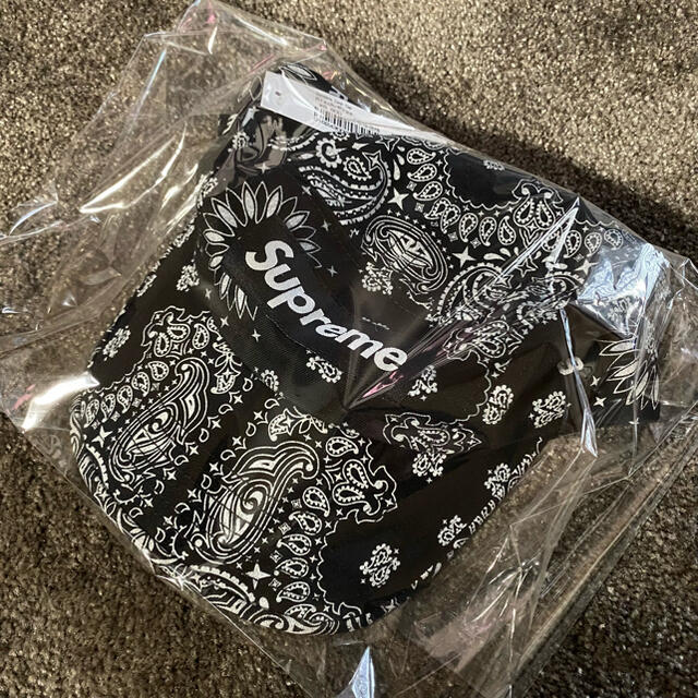 21ss Supreme  Bandana Camp Cap Black