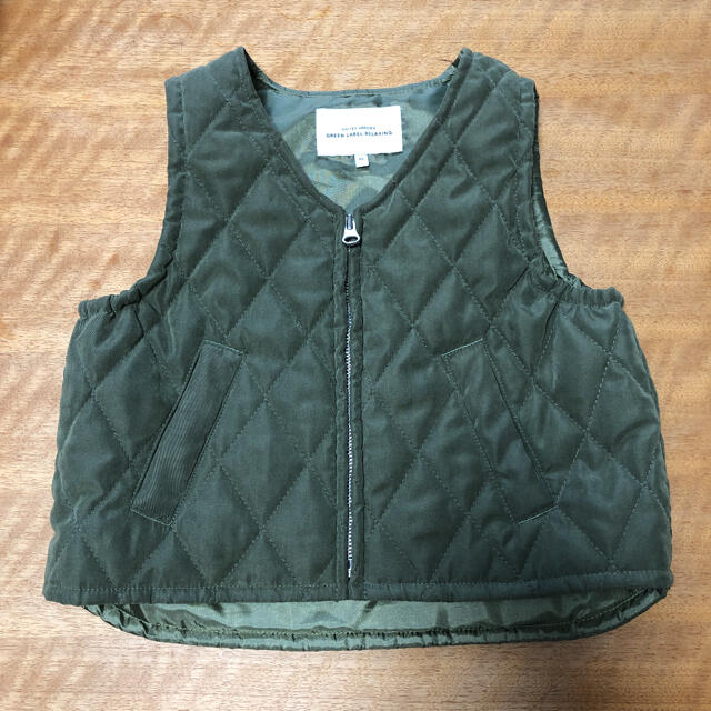 UNITED ARROWS green label relaxing(ユナイテッドアローズグリーンレーベルリラクシング)の新品未使用　ユナイテッドアローズ　ダウンベスト　95㎝ キッズ/ベビー/マタニティのキッズ服男の子用(90cm~)(ジャケット/上着)の商品写真