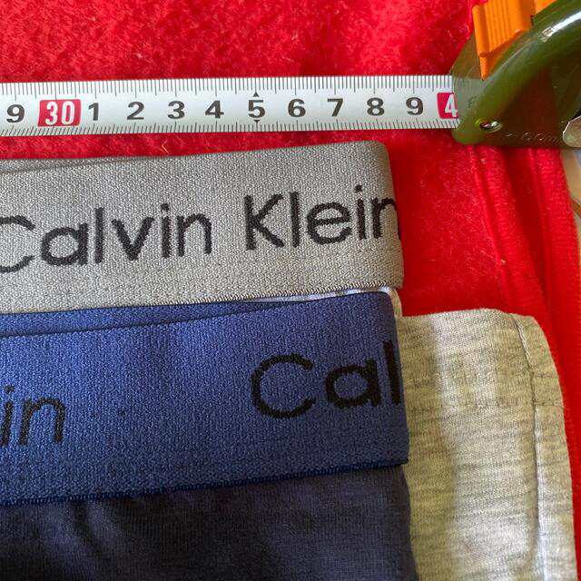 Calvin Klein(カルバンクライン)のボクサーパンツ　XL GLAY NAVY 2枚セット メンズのアンダーウェア(ボクサーパンツ)の商品写真