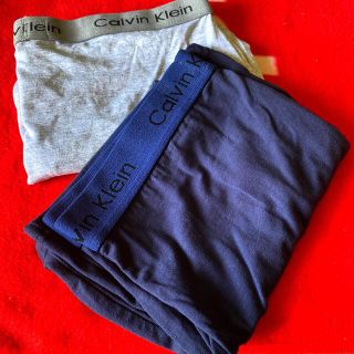 カルバンクライン(Calvin Klein)のボクサーパンツ　XL GLAY NAVY 2枚セット(ボクサーパンツ)