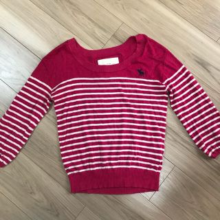 アバクロンビーアンドフィッチ(Abercrombie&Fitch)の美品　アバクロ　ボーダーカットソー(カットソー(長袖/七分))