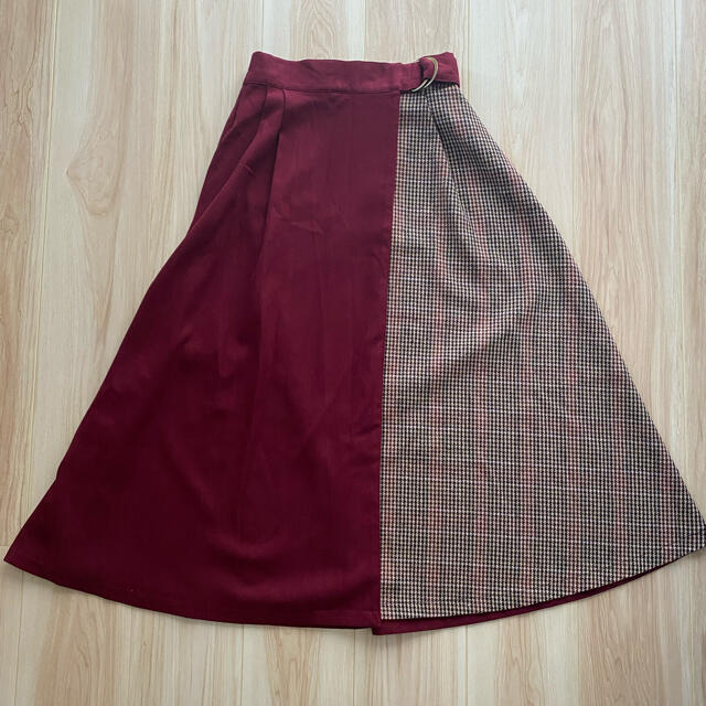 Ciaopanic(チャオパニック)のCiaopanic ラップスカート バンガンディー ワインレッド レディースのスカート(ロングスカート)の商品写真