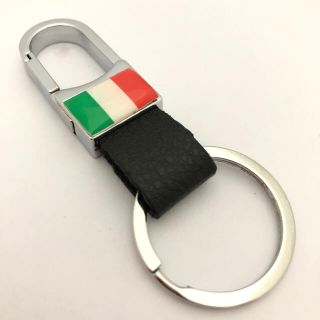 イタリア 国旗 キーリング キーホルダー アルファロメオ ALFAROMEO(車外アクセサリ)