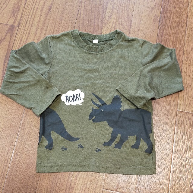 na-chan様専用　トリケラトプス　ロンT100㌢ キッズ/ベビー/マタニティのキッズ服男の子用(90cm~)(Tシャツ/カットソー)の商品写真