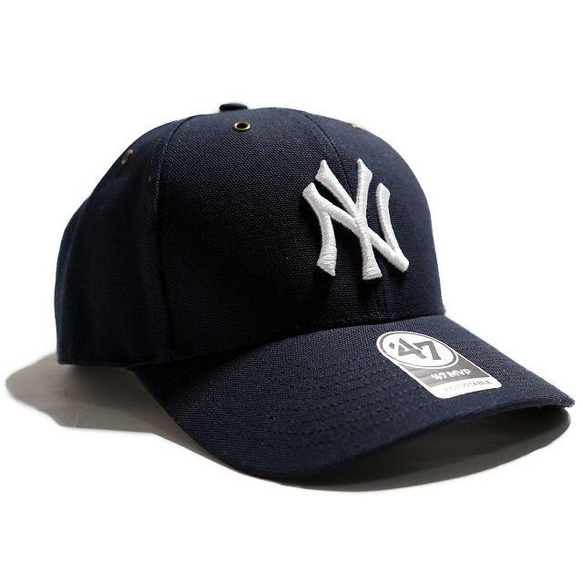 カーハート×'47★ネイビー NY ニューヨークヤンキース キャップ 帽子