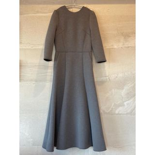 ドゥロワー(Drawer)の美品♡ボーダーズアットバルコニー ROUND MIDI DRESS 肩パール(ひざ丈ワンピース)