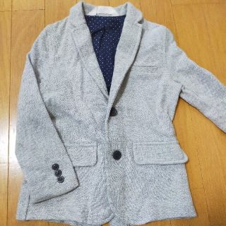 エイチアンドエム(H&M)のキッズ　ニット素材　ジャケット　グレー　110 H&M(ジャケット/上着)