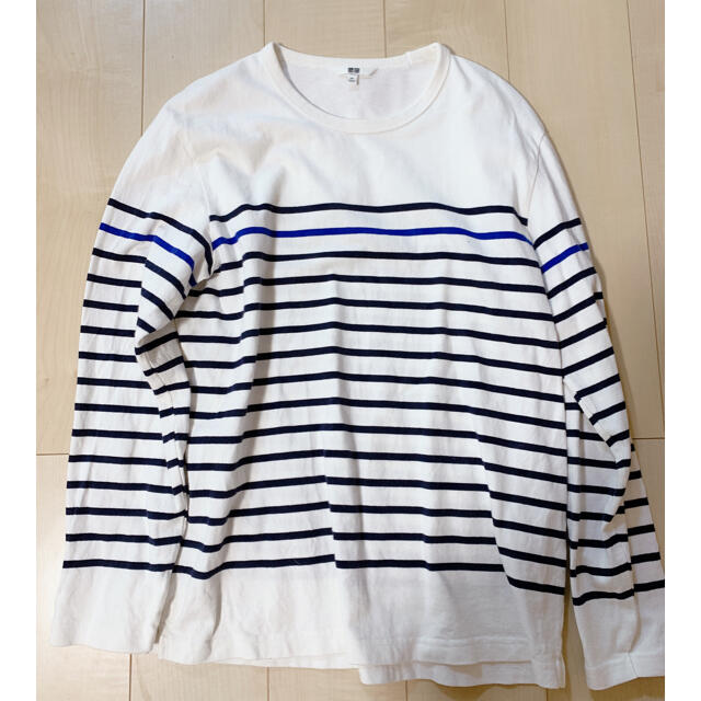 UNIQLO(ユニクロ)の★美品★ユニクロボーダーカットソー メンズのトップス(Tシャツ/カットソー(七分/長袖))の商品写真