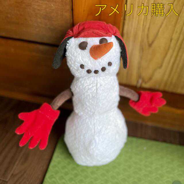 【アメリカ購入】スノウマンのぬいぐるみ（自立タイプ⛄️約30cm）2fl