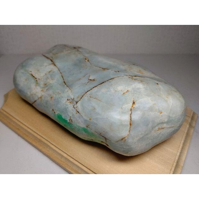 青緑 2.4kg 翡翠 ヒスイ 翡翠原石 原石 鉱物 鑑賞石 自然石 誕生石 4