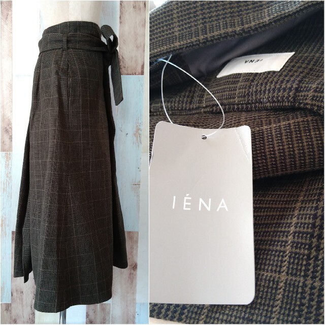 IENA(イエナ)の未使用【IENA×CLASSYコラボ】グレンチェックフレアスカート レディースのスカート(ひざ丈スカート)の商品写真