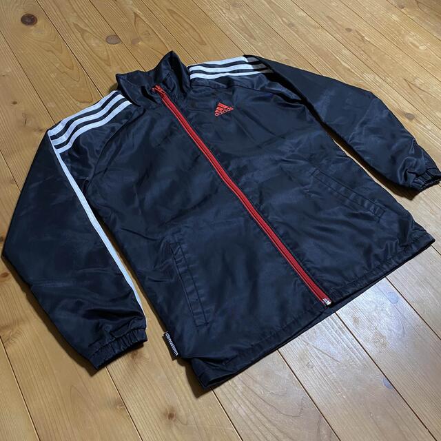 adidas(アディダス)の【美品】アディダス ウインドブレーカー 上 ジュニア 140 ブラック レッド キッズ/ベビー/マタニティのキッズ服男の子用(90cm~)(ジャケット/上着)の商品写真