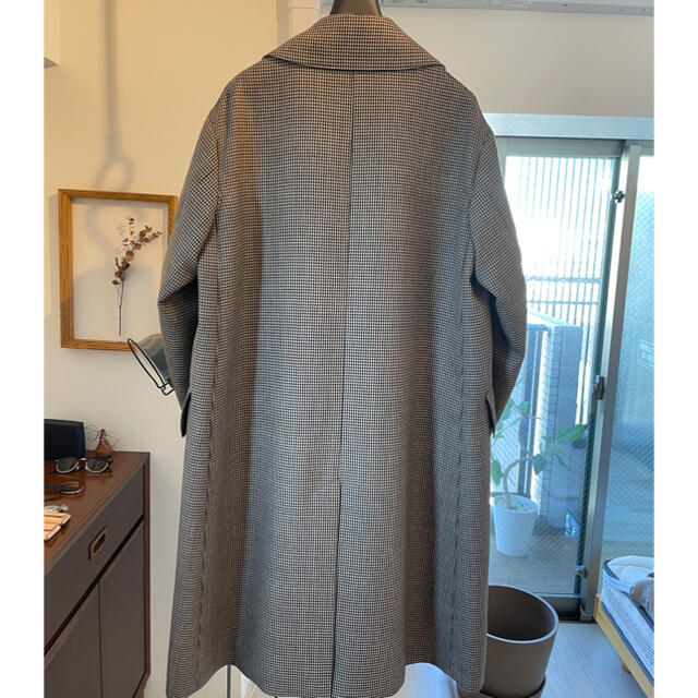 COMOLI(コモリ)のAURALEE 18AW ハウンドトゥース チェック コート size4 メンズのジャケット/アウター(ステンカラーコート)の商品写真