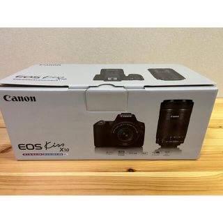 キヤノン(Canon)の新品 EOS Kiss X10 ダブルズームキット ブラック キャノン(デジタル一眼)