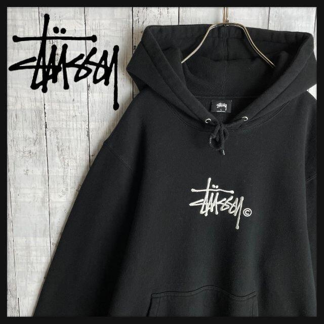 stussy applique hoodie 刺繍パーカー Lサイズ 美品