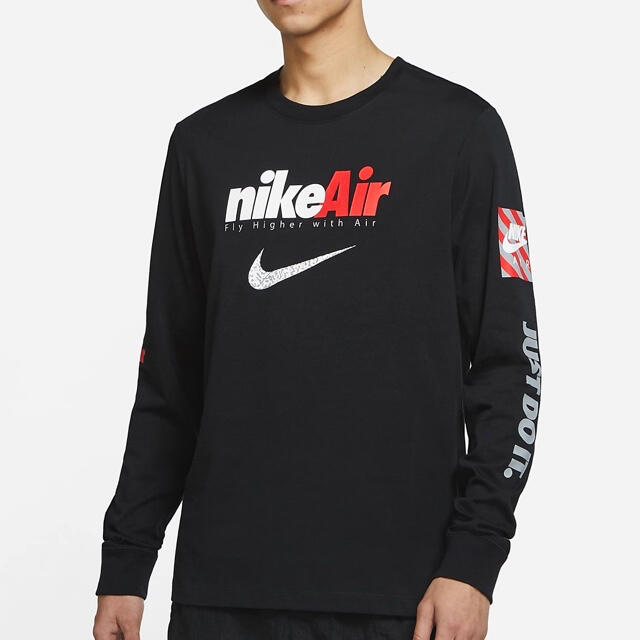 NIKE(ナイキ)の新品 M NIKE ナイキ エア ロンT 長袖Tシャツ 黒 M メンズのトップス(Tシャツ/カットソー(七分/長袖))の商品写真