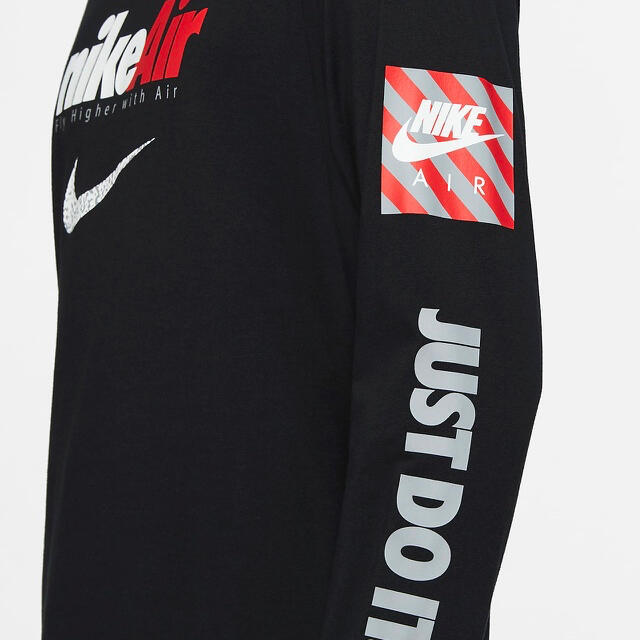 NIKE(ナイキ)の新品 M NIKE ナイキ エア ロンT 長袖Tシャツ 黒 M メンズのトップス(Tシャツ/カットソー(七分/長袖))の商品写真