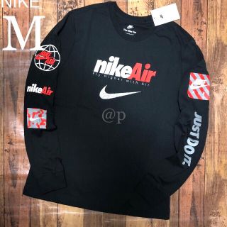 ナイキ(NIKE)の新品 M NIKE ナイキ エア ロンT 長袖Tシャツ 黒 M(Tシャツ/カットソー(七分/長袖))