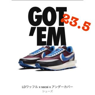 サカイ(sacai)のナイキ LD ワッフル×サカイ ×アンダーカバー　23.5(スニーカー)