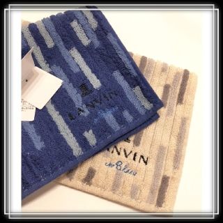 ランバンオンブルー(LANVIN en Bleu)の①　新品　LANVIN en Blue　タオル　ハンカチ 2枚　日本製　ランバン(ハンカチ/ポケットチーフ)