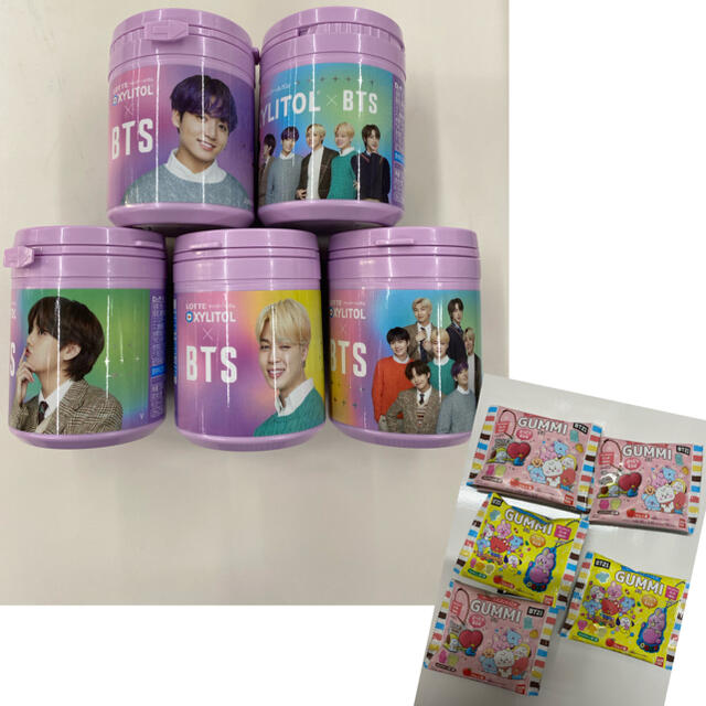 菓子/デザートBTS キシリトールガムボトル&BTSグミセット