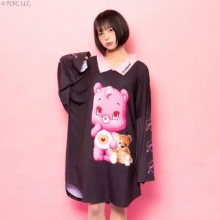 ケアベア(CareBears)のTravas Tokyo ケアベアコラボロングTシャツピンク care bear(Tシャツ/カットソー(七分/長袖))