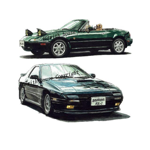 NC-1044ロードスターVSP/RX-7限定版画サイン額装作家平右ヱ門 1