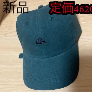 クイックシルバー(QUIKSILVER)の定価4620 クイックシルバー　cap 濃いグリーン　キャップ(キャップ)