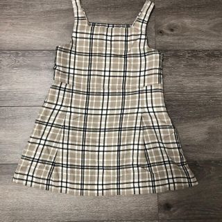 ベベ(BeBe)のBEBE べべ　100 ワンピース　チェック　ベージュ(ワンピース)