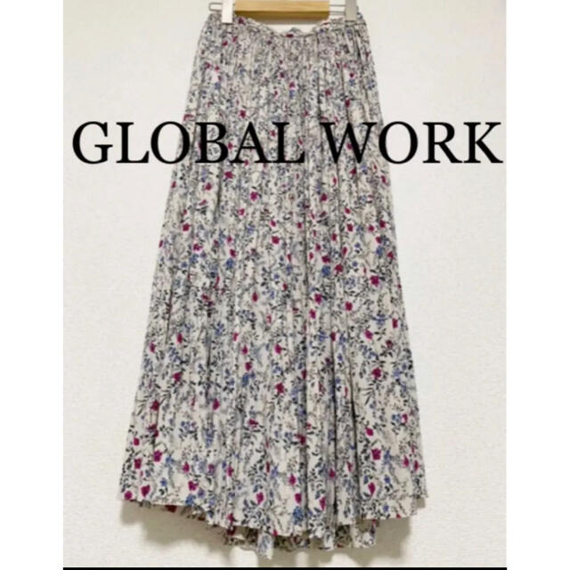 GLOBAL WORK(グローバルワーク)のグローバルワーク　花柄　ロングスカート プリーツスカート レディースのスカート(ロングスカート)の商品写真