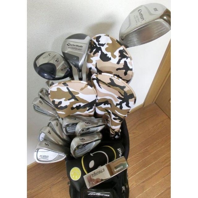 ユーズド　メンズ　有名メーカー13本セット　R　未使用HC(ウッド・パター）付 スポーツ/アウトドアのゴルフ(クラブ)の商品写真