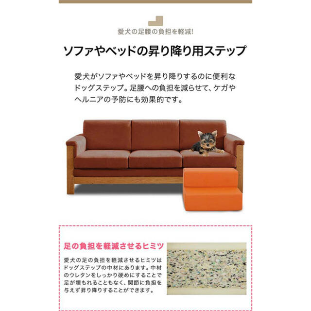 【ほぼ未使用】ドッグステップ 犬 階段　ベージュ色 その他のペット用品(犬)の商品写真