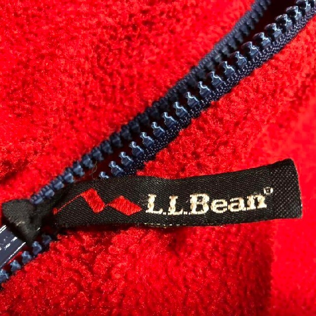 L.L.Bean(エルエルビーン)の90s アメリカ製 LL BEAN フリース ベスト S 赤紺 OUTDOORS レディースのトップス(ベスト/ジレ)の商品写真