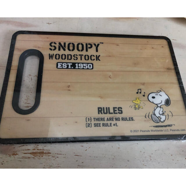 SNOOPY(スヌーピー)のスヌーピーとウッドストック　カッティングボード　SNOOPY まな板　 ハンドメイドの生活雑貨(キッチン小物)の商品写真