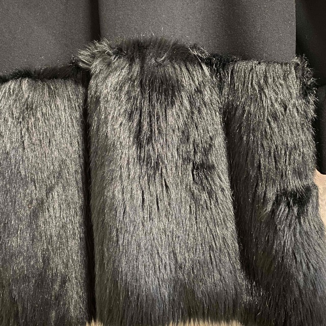 珍しい BARNEYS ヨーコチャン、ウールエコミンクファーコートタグ付き