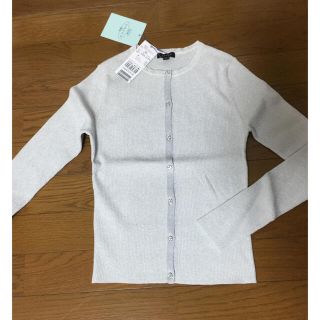 新品❤︎トッカ シルバーラメ❤︎シルクカーディガンxs トッカ TOCCA カーディガン ニット はしごリボン シルク XS 黄 イエロ