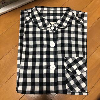 本日限定価格mannaギンガムチェックの長袖シャツ(シャツ/ブラウス(長袖/七分))