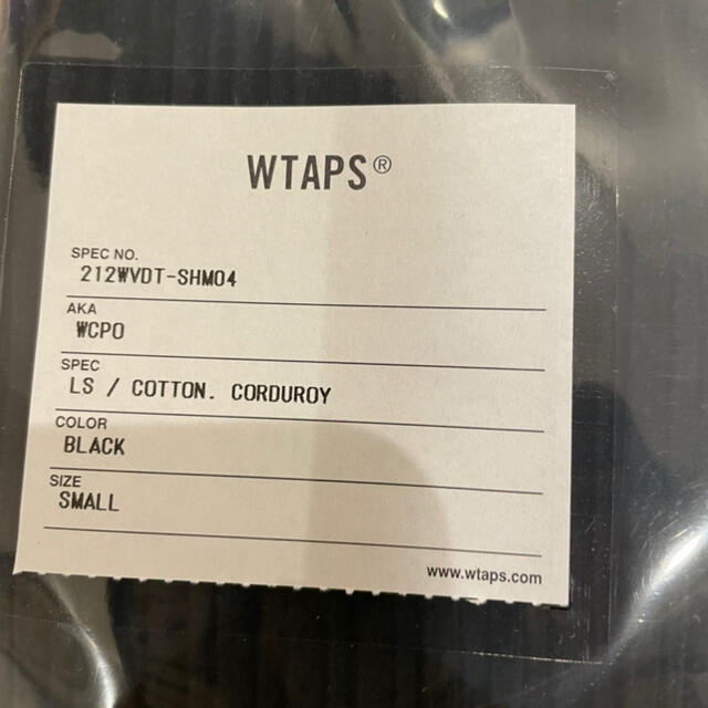 【S】 WTAPS  WCPO LS COTTON CORDUROY BLACK