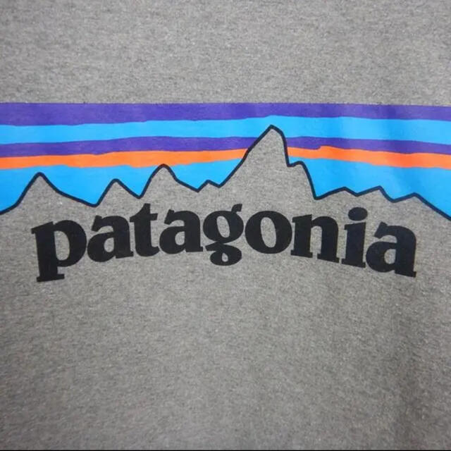 【メキシコ製】Patagonia ビッグロゴ　プルオーバー　パーカー　Ｓ　グレー