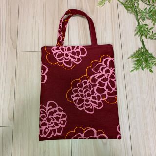 【期間限定価格】ハンドメイド　ミニトートバッグ　★ダリア(バッグ)