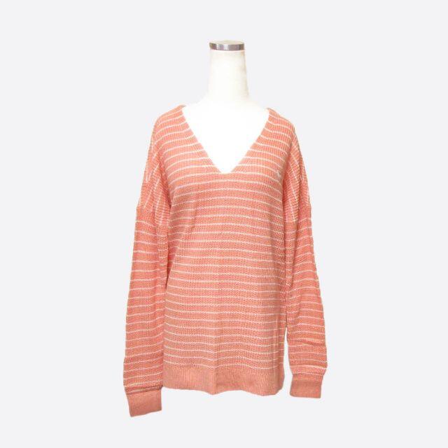 Abercrombie&Fitch(アバクロンビーアンドフィッチ)の★新品★アバクロンビー&フィッチ★Vネックボーダーセーター (Coral/M) レディースのトップス(ニット/セーター)の商品写真