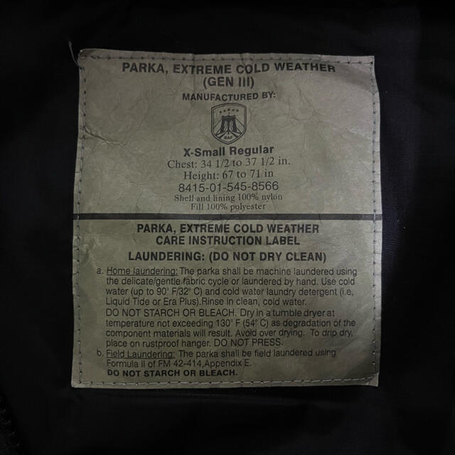 米国 B.A.F社製 U.S.TYPE ECWCS GEN3 Level 7 メンズのジャケット/アウター(ミリタリージャケット)の商品写真