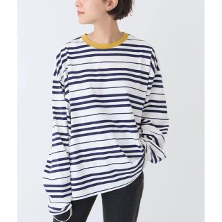 スピックアンドスパン(Spick & Span)の【値下げ中】Spick&Span パイピングカラーボーダー (Tシャツ(長袖/七分))