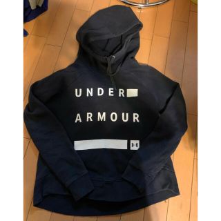 アンダーアーマー(UNDER ARMOUR)の裏起毛パーカー　ネイビー　SM  160センチ位(パーカー)