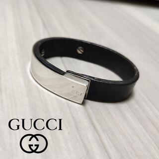 グッチ(Gucci)のGUCCI グッチ ブレスレット オールドグッチ シルバー925×本革(ブレスレット)